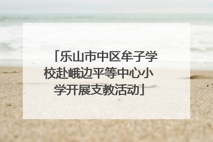 乐山市中区牟子学校赴峨边平等中心小学开展支教活动