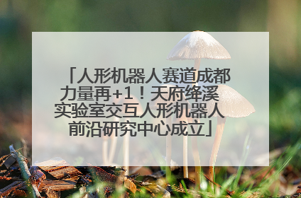 人形机器人赛道成都力量再+1！天府绛溪实验室交互人形机器人前沿研究中心成立
