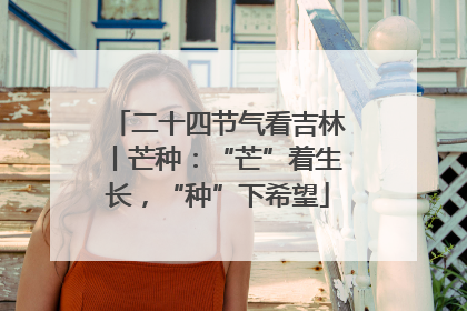 二十四节气看吉林丨芒种：“芒”着生长，“种”下希望