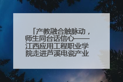 产教融合触脉动，师生同台话信心——江西应用工程职业学院走进芦溪电瓷产业园创新思政课堂