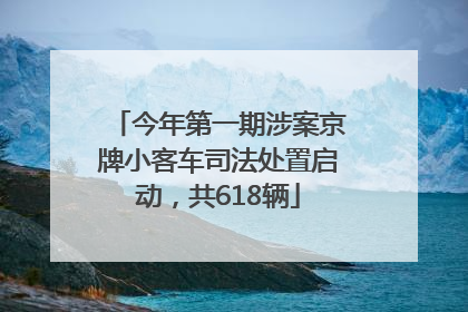 今年第一期涉案京牌小客车司法处置启动，共618辆