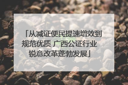 从减证便民提速增效到规范优质 广西公证行业锐意改革蓬勃发展