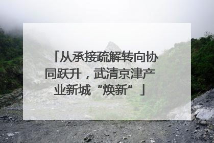 从承接疏解转向协同跃升，武清京津产业新城“焕新”