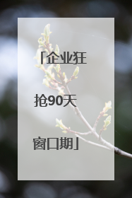 企业狂抢90天窗口期