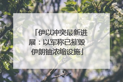 伊以冲突最新进展：以军称已摧毁伊朗铀浓缩设施