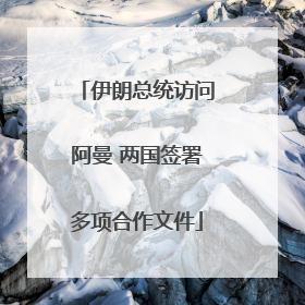 伊朗总统访问阿曼 两国签署多项合作文件