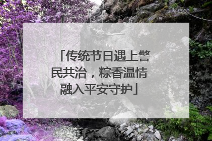 传统节日遇上警民共治，粽香温情融入平安守护