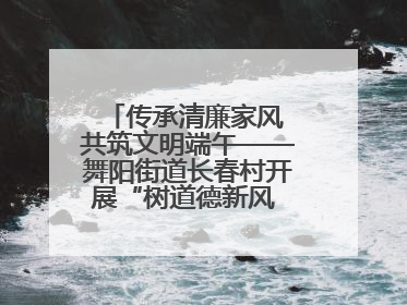传承清廉家风 共筑文明端午——舞阳街道长春村开展“树道德新风 扬端午文化”主题活动