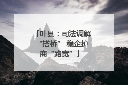 叶县：司法调解“搭桥” 稳企护商“路宽”