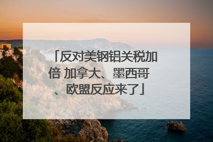 反对美钢铝关税加倍 加拿大、墨西哥、欧盟反应来了