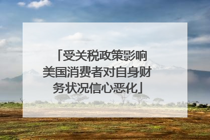 受关税政策影响 美国消费者对自身财务状况信心恶化