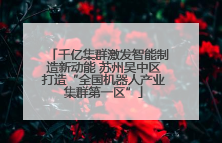 千亿集群激发智能制造新动能 苏州吴中区打造“全国机器人产业集群第一区”