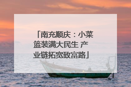 南充顺庆：小菜篮装满大民生 产业链拓宽致富路