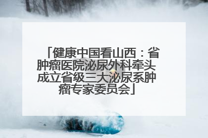 健康中国看山西：省肿瘤医院泌尿外科牵头成立省级三大泌尿系肿瘤专家委员会