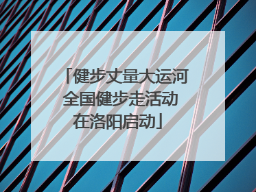 健步丈量大运河 全国健步走活动在洛阳启动