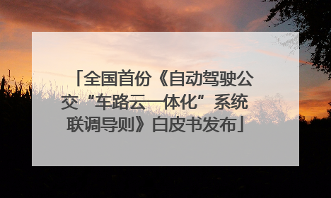 全国首份《自动驾驶公交“车路云一体化”系统联调导则》白皮书发布