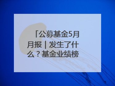 公募基金5月月报｜发生了什么？基金业绩榜变化这么大！
