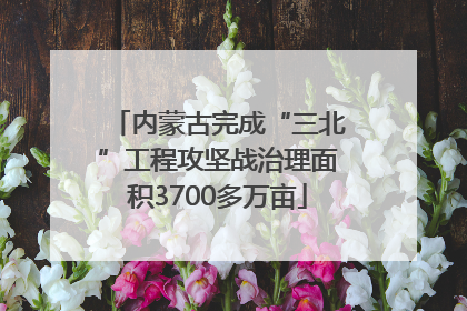 内蒙古完成“三北”工程攻坚战治理面积3700多万亩