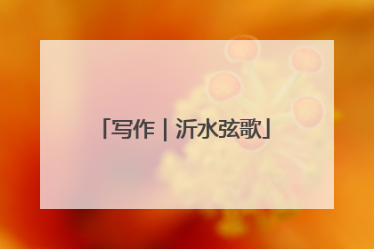 写作｜沂水弦歌