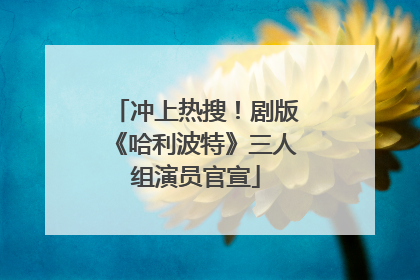 冲上热搜！剧版《哈利波特》三人组演员官宣