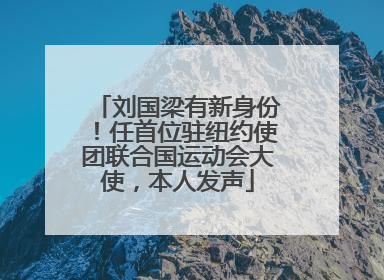 刘国梁有新身份！任首位驻纽约使团联合国运动会大使，本人发声