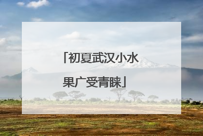 初夏武汉小水果广受青睐