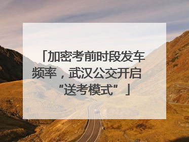 加密考前时段发车频率，武汉公交开启“送考模式”