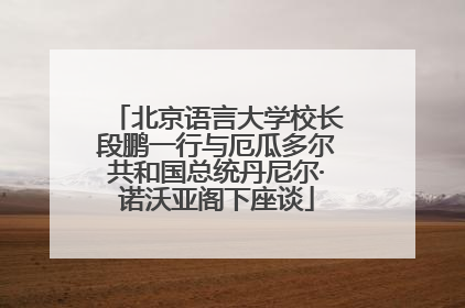 北京语言大学校长段鹏一行与厄瓜多尔共和国总统丹尼尔·诺沃亚阁下座谈