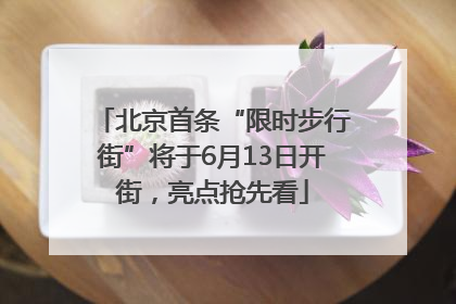 北京首条“限时步行街”将于6月13日开街，亮点抢先看