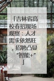 吉林省高校春招现场观察：人才需求依然旺，招聘凸显“智能+”