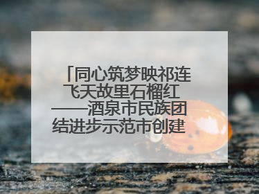 同心筑梦映祁连 飞天故里石榴红——酒泉市民族团结进步示范市创建工作纪实