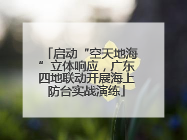 启动“空天地海”立体响应，广东四地联动开展海上防台实战演练