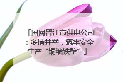国网晋江市供电公司：多措并举，筑牢安全生产“铜墙铁壁”