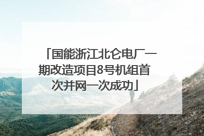 国能浙江北仑电厂一期改造项目8号机组首次并网一次成功