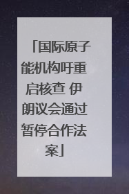 国际原子能机构吁重启核查 伊朗议会通过暂停合作法案