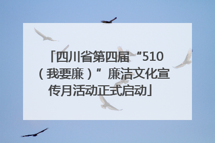 四川省第四届“510（我要廉）”廉洁文化宣传月活动正式启动