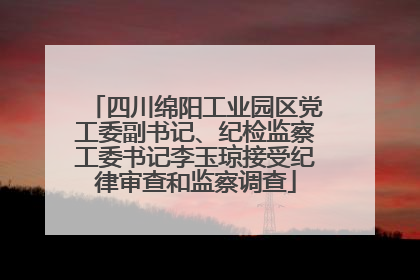 四川绵阳工业园区党工委副书记、纪检监察工委书记李玉琼接受纪律审查和监察调查