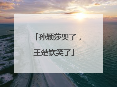 孙颖莎哭了，王楚钦笑了