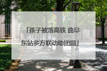 孩子被落高铁 曲阜东站多方联动助团圆