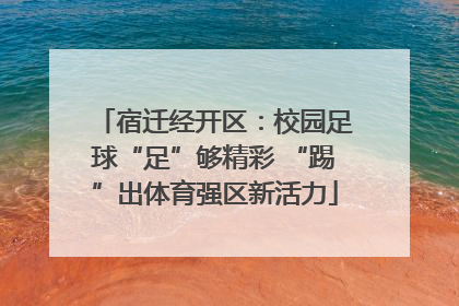宿迁经开区：校园足球“足”够精彩 “踢”出体育强区新活力