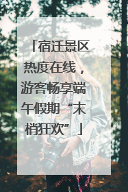 宿迁景区热度在线，游客畅享端午假期“末梢狂欢”