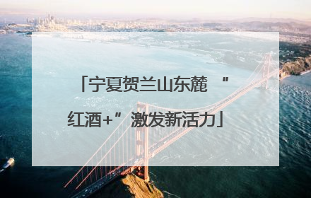 宁夏贺兰山东麓 “红酒+”激发新活力