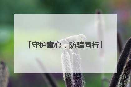 守护童心，防骗同行