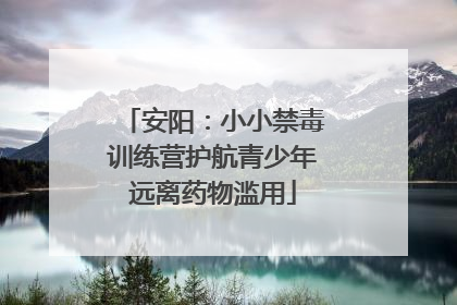 安阳：小小禁毒训练营护航青少年远离药物滥用