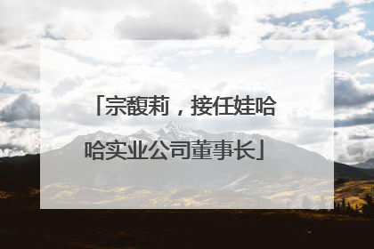 宗馥莉，接任娃哈哈实业公司董事长