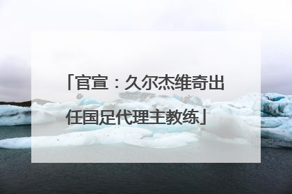 官宣：久尔杰维奇出任国足代理主教练