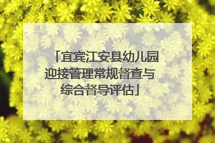宜宾江安县幼儿园迎接管理常规督查与综合督导评估
