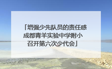 增强少先队员的责任感 成都青羊实验中学附小召开第六次少代会