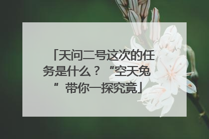 天问二号这次的任务是什么？“空天兔”带你一探究竟