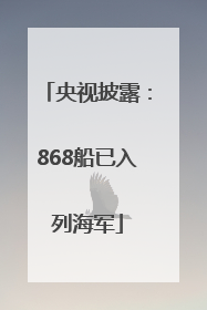 央视披露：868船已入列海军